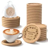 Benutzerdefinierte Untersetzer Personalisierte Kork Untersetzer Bulk mit Logo Hochzeit Personalisierte Kork Naturholz graviert Getränk für Hochzeit Favors (Cork Coasters - Circle)