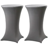Trutzholm 2er Set Stehtischhusse Stretch Anthrazit Partytisch Bistrotisch 80cm