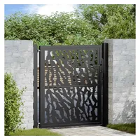vidaXL Gartentor Schwarz 105x106 cm Stahl Spurendesign