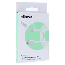 Alkaya USB-C auf Lightning 1 m Weiß