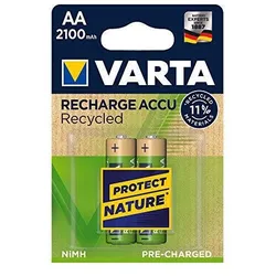 VARTA Recharge Akku Recycled AA Mignon 2er 2100mAh