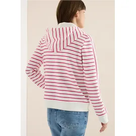 Cecil Langarm Sweatjacke mit Kapuze - Pink