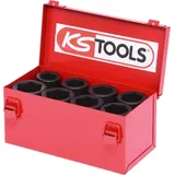 KS Tools 3/4" Sechskant-Kraft-Stecknuss-Satz 8-tlg. lang