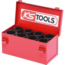 KS Tools 3/4" Sechskant-Kraft-Stecknuss-Satz 8-tlg. lang
