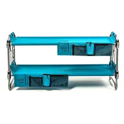 Disc-O-Bed KID-O-BUNK - Kinder Etagenbett blau mit Seitentaschen