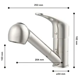 Lenz Küchenarmatur Nickel Matt