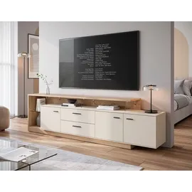 wójcik Meolo TV-Lowboard  cm Braun Kunststoff/Metall/Holzwerkstoff
