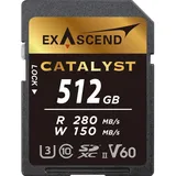 EXASCEND Catalyst SDXC 512 GB UHS-II, V60, 280/150 MB/s, Speicherkarte