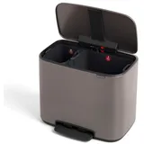 Brabantia Treteimer Bo 11+23l Platinum Edelstahl Grau