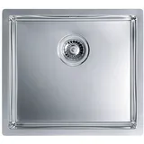 Unterbauspüle ALVEUS QUADRIX 40 mit Ab- und Überlaufgarnitur in Handbetätigung / Unterbau Spüle / Edelstahlspüle