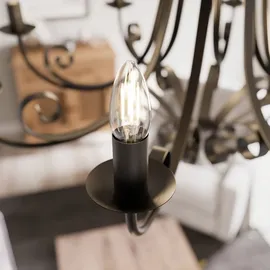 LINDBY Scaleria Kronleuchter 8-flammig Braun