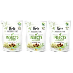 BRIT CARE Dog Crunchy Cracker Insects rich in Rabbit 3x200g