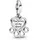 Pandora Herzen und Pfotenabdruck Silber 799360C00