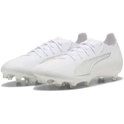 Fußballschuh PUMA "ULTRA 6 PRO FG/AG Fußballschuhe Erwachsene", Gr. 47, weiß, Obermaterial: Textil, Synthetik; Futter: Textil, Synthetik; Innensohle: Textil; Laufsohle: Synthetik, Schuhe
