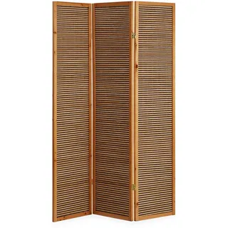 Homestyle4u Paravent Raumteiler 3 4 5 oder 6 teilig Holz Bambus Braun