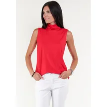 Seidel Moden Tanktop SEIDEL MODEN, Damen, Gr. 42, rot, Jersey, Obermaterial: 95% Viskose, 5% Elasthan, unifarben, figurumspielend hüftbedeckend, Rundhals, Tops Tanktop, MADE IN GERMANY