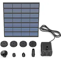 1,4 W schwimmender Solarbrunnen für den Außenbereich, Solar-Teichpumpe mit Batterie und 5 Düsen, für Vogelbad-Aquarium THJR009717