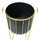 DanDiBo Ambiente Blumenhocker Rund 25 x 45 cm Gold Schwarz