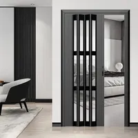 Hggdsac falttür, falttüren innentüren, schiebetür, und Fenster Doppelwandprofil Neu, Set mit weißen PVC-Verglasungen, Tür für Schutz der Privatsphäre, Küche/Ohnzimmer/Balkon (W×H:80×180cm)