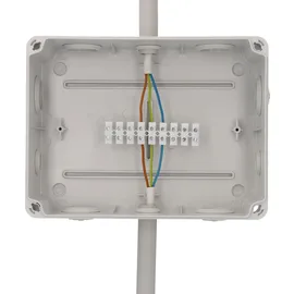 Unitec Aufputz- Abzweigdose IP65, mit Schraubdeckel, 241 x 180 x 95 mm, grau