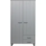 WOOOD Garderobenschrank »Dennis«, B 111 cm x 202 cm grau