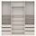 marmex möbel Kleiderschrank TRES 200 x 206 x 51 cm Beige/Grau