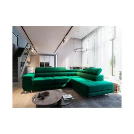 masseno Eckcouch Polyester 2-Sitzer Grün