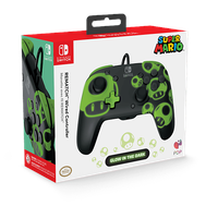 PDP Rematch Wired Controller 1-up glow in the dark