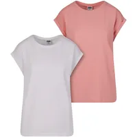 URBAN CLASSICS Damen T-Shirt Ladies Extended Shoulder Tee 2-Pack,