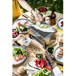 Louis Tellier - Kohlegrill Bron Coucke Ofen 1 Seite geschlossen -  Verwendung im Freien (Tischgrill) -  BRASI- F