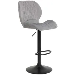2er Set Barhocker Laila - Samt Grau