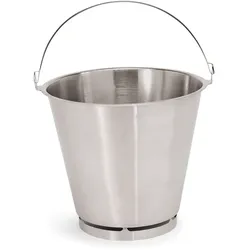 WAS Germany 2x Eimer 10 L Chromnickelstahl, silber