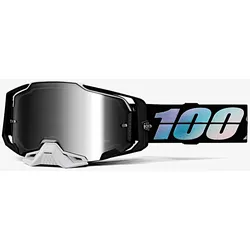 100% Armega Krisp Motocross Brille, schwarz-mehrfarbig für Männer