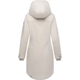 Ragwear Damen atmungsaktiver langer Wintermantel in Wollmantel-Optik warme Winterjacke Jannisa Coat YOUMODO Ecru Gr. 4XL - 4XL