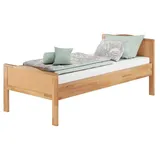 Seniorenbett Buche natur extra hoch 100x200 Massivholz-Bettgestell Zubehör wählbar V-60.70-10ohne Zubehör