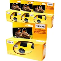 TopShot 4 x Einwegkamera Topshot gelb/rot Einwegkamera