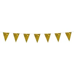 Wimpelkette gold Folie 3m