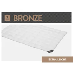 Daunenbettdecke SPESSARTTRAUM "Bronze", weiß, B:240cm L:220cm, Bezug: 100% Baumwolle. Füllung: 90% Daunen, 10% Federn, Bettdecken, hergestellt in Deutschland, allergikerfreundlich