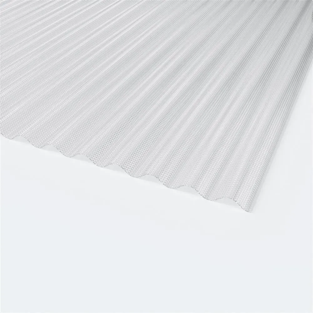 PLEXIGLAS® pro Terra Wellplatte 2,8mm Wabenstruktur Sinus 76/18 Farblos 1045 x 3000