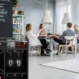 Relaxdays Weinregal 63 x 35 x 96 cm Schwarz