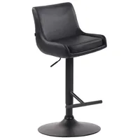 CLP Barhocker Club Kunstleder schwarz/schwarz