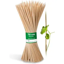 Novatool 300x Splittstäbe 70 cm x 6 mm I Natur I Pflanzstäbe Rankhilfe Bambus Vielseitig Einsetzbar