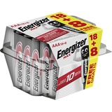 Energizer Max Alkaline Batterie Micro AAA 1,5 V, 18 + 8er Pack