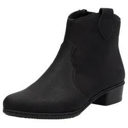 Westernstiefelette RIEKER Gr. 42, schwarz Damen Schuhe Stiefelette, Cowboyboots, Blockabsatz, mit Innenreißverschluss