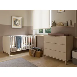 yuny by paidi Wickelkommode YUNY BY PAIDI "SISTER LOU mit abnehmbarem Aufsatz und 3 Schubladen", beige (cashmere, beige), B:94,7cm H:87,9cm T:52,4cm, Spanplatte, Wickelkommoden, Wickelkommode, Kommode in Beige, 95 cm Breite, geprüfte Sicherheit, Soft-Close