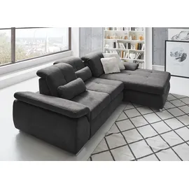 die planbar Eckcouch Polyester L-Form 3-Sitzer Schwarz