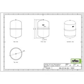 Reflex Membran-Druckausdehnungsgefäß N 25 Weiß 4/1,5 bar