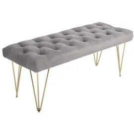 Homcom Sitzbank Bettbank Grau 116 x 44,5 x 49 cm