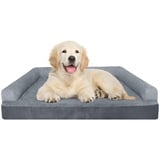 Memows Orthopädisches Hundebett Grosse Hunde Hundesofa, Memory Foam Hundekorb Grosse Hunde, Hundekissen Bezug abnehmbar und Waschbar rutschfest Hundebetten, Hundekorb Hundekörbchen mit Hohem Rand