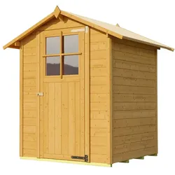 Weka 19mm Gartenhaus 317 lasiert-152 x 148 cm-lasiert - 50 % Rabatt auf Dacheindeckung